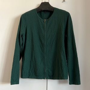NWOT Ann Taylor Factory green zip up cardigan